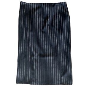 Ralph Lauren Black Label Wool Pinstripe Pencil Skirt 6